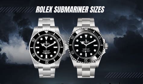 new rolex submariner size|Rolex Submariner size chart.